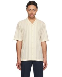 Sunspel - Embroidered Stripe Shirt - Lyst