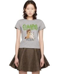 Ganni - Graphic Cotton T-Shirt - Lyst