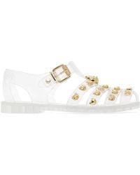 Moschino - Transparent Teddy Studs Jelly Sandals - Lyst