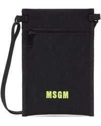 MSGM Canvas Messenger Bag - Black