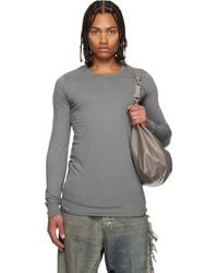 Rick Owens - T-Shirt À Manches Longues Gris - Lyst