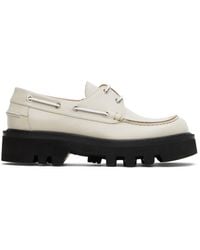Dries Van Noten - Gray Leather Boat Shoes - Lyst