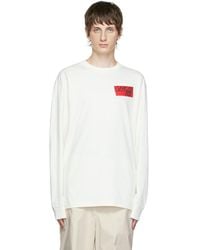 Moncler Genius - 2 Moncler 1952 Off-white Printed Long Sleeve T-shirt - Lyst