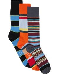 Paul Smith - Three-Pack Stripe Mix Socks - Lyst