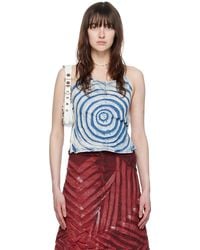 MASHA POPOVA - Halter Denim Tank Top - Lyst