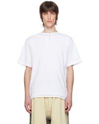 Y. Project - T-shirt blanc à col en v - Lyst