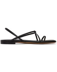 Proenza Schouler - Sandales noires à bout carré et à brides entrecroisées - Lyst