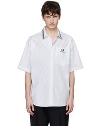 Fred Perry - Kris Van Assche Edition Pinstripe Short Sleeve Shirt - Lyst