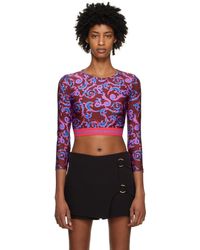 Versace Jeans Couture - Pink Sketch Couture Long Sleeve T-shirt - Lyst