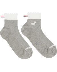 Thom Browne - Pointelle Stitch Hector Crew Socks - Lyst