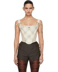 Vivienne Westwood - Off- Glen Check Puppy Corset - Lyst