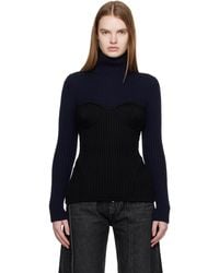 Jean Paul Gaultier - Stretch Merino Wool Ribbed Turtleneck - Lyst