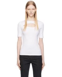 REMAIN Birger Christensen - White Cutout T-shirt - Lyst