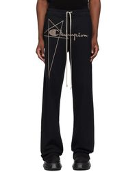 Rick Owens - Pantalon de survêtement dietrich noir édition champion - Lyst