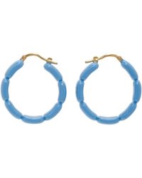 K.ngsley - Ssense Exclusive '701' Hoop Earrings - Lyst