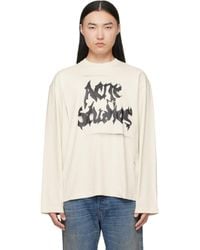 Acne Studios - Off- Gothic Logo T-Shirt - Lyst