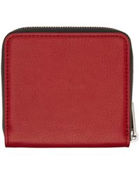 Rick Owens - Red Zipped Wallet - Lyst