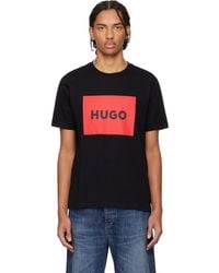 HUGO - Logo Cotton Jersey T-Shirt - Lyst