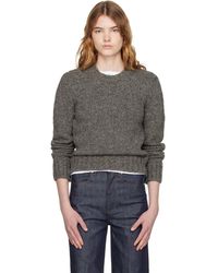 A.P.C. - Pull Gris À Col Ras Du Cou - Lyst