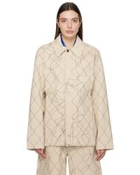 AIREI - Embroidered Denim Jacket - Lyst