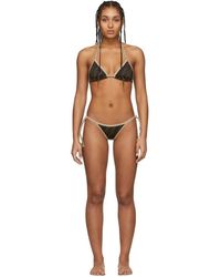 Fendi Black And Brown Forever String Bikini