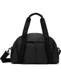 BOSS - Faux-Leather Holdall Duffle Bag - Lyst