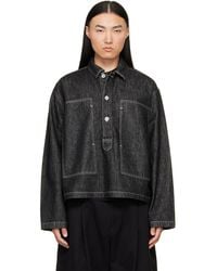 Studio Nicholson - York Denim Polo Shirt - Lyst