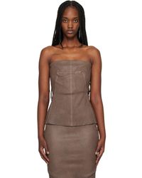 Rick Owens - Temple Bustier Leather Top - Lyst