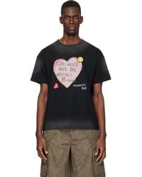 ANDERSSON BELL - Essential Spray Wash Heart Message T-Shirt - Lyst