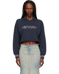 Off-White c/o Virgil Abloh - Embroidered Script Polo Sweater - Lyst