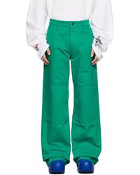 Raf Simons Denim Workwear Trousers - Green
