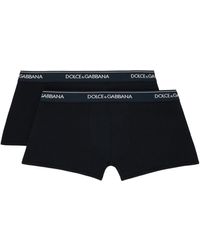 Dolce & Gabbana Dolcegabbana ensemble de deux boxers marine - Noir
