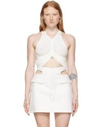 Dion Lee - White Organic Cotton Tank Top - Lyst