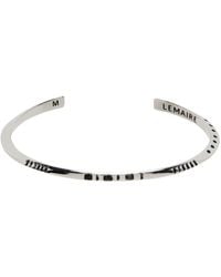 Lemaire - Silver Twisted Stripes Bracelet - Lyst