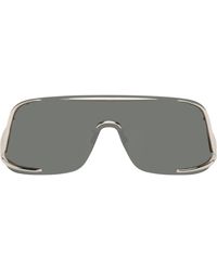 Loewe - Lunettes De Soleil De Style Visière Argentées - Lyst