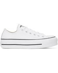 Converse - White Chuck Taylor All Star Platform Leather Sneakers - Lyst