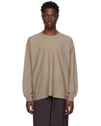 Homme Plissé Issey Miyake - Homme Plissé Issey Miyake Brown Release-t 1 Long Sleeve T-shirt - Lyst