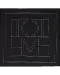TOTEME - Embroidered Monogram Silk Scarf - Lyst