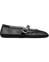 Alaïa - Rhinestone-Embellished Leather Ballet Flats - Lyst