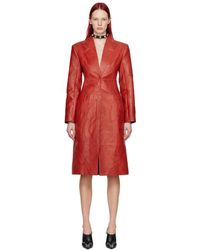 Acne Studios - Pinched Seams Leather Coat - Lyst