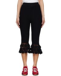 Ganni - Cotton Crochet Capri Trousers - Lyst