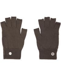 Rick Owens - Gray Fingerless Gloves - Lyst