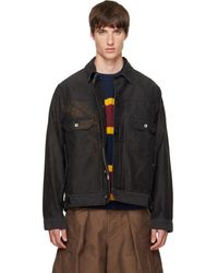 Sacai - Sueded Cotton Jacket - Lyst