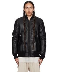 Rick Owens - Black Classic Flight Leather Jacket - Lyst