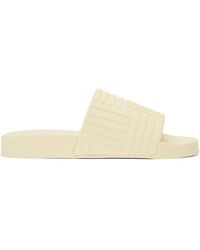 Bottega Veneta - Off- Rubber Slide Sandals - Lyst