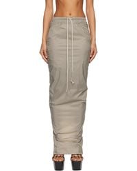 Rick Owens - Taupe Concordians Pull On Pillar Maxi Skirt - Lyst