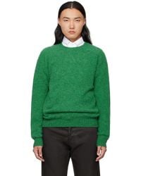 Drake's - Drake' Brushed Shetland Crew Neck Sweater - Lyst