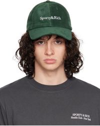 Sporty & Rich - Sportyrich casquette verte à logo brodé - Lyst
