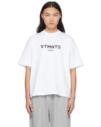 VTMNTS - T-shirt blanc à image à logo - Lyst
