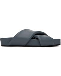 Jil Sander - Blue Padded Sandals - Lyst
